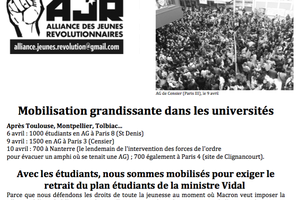 AJR POI / Informations N°3 / Mobilisation grandissante dans les universités 