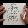 Como dibujar a Otto paso a paso - Los Simpsons
