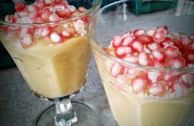 Crème de mangue et banane/ Dessert CRU/ sans lait, sans oeufs, sans gluten, sans sucre ajoutée 