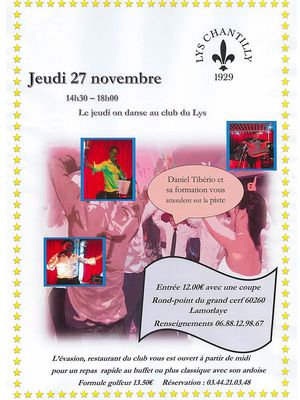 [27/11/14] Le jeudi, nous dansons Au Club du Lys