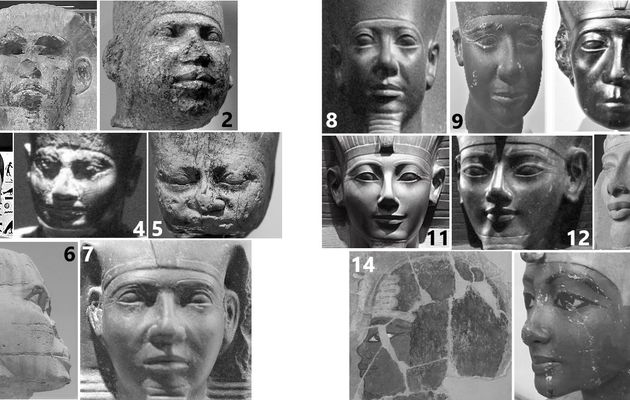 Les visages des rois (pharaons), reines et scribes égyptiens (diaporama)