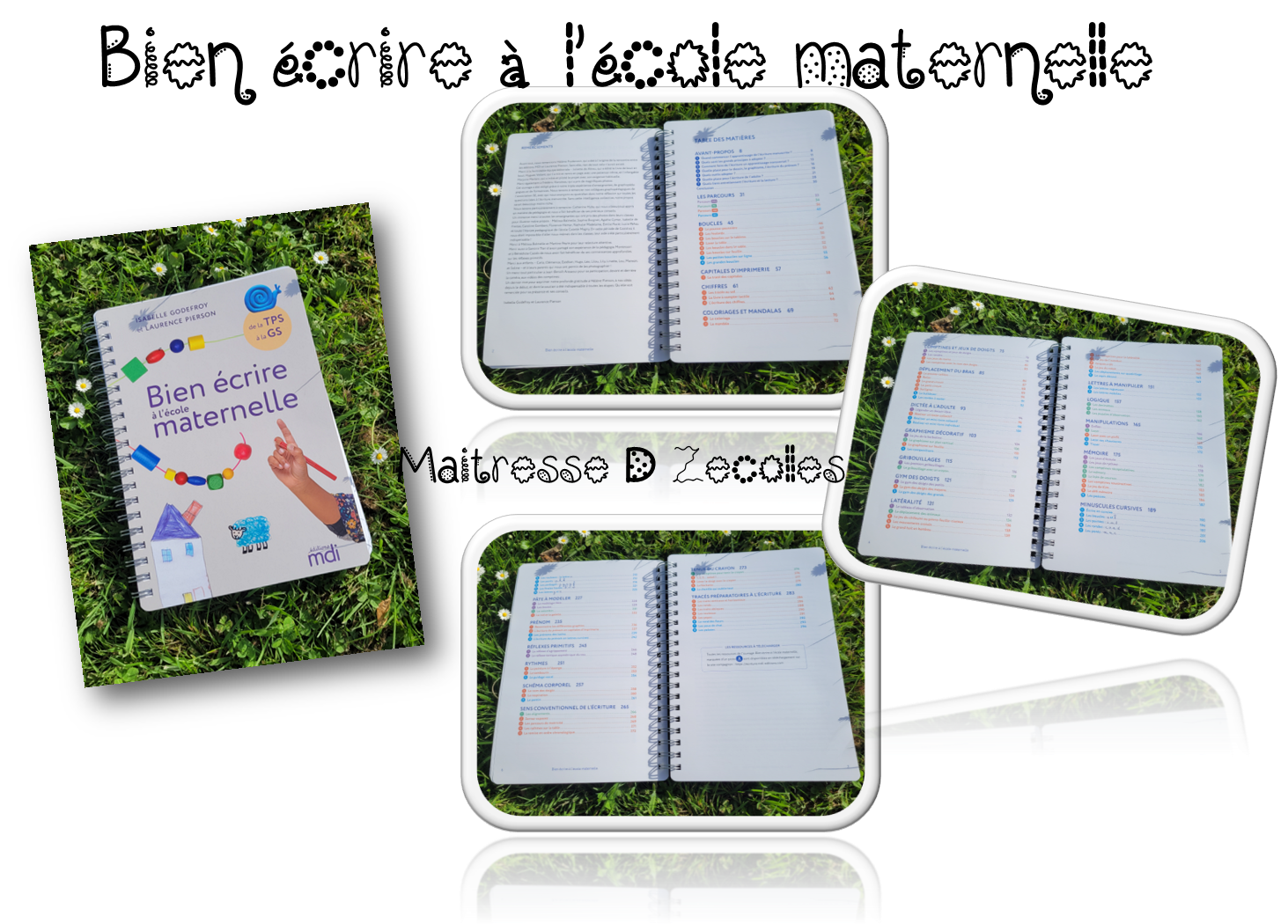 Cahier D encodage Gs Page De Garde Bien écrire à l'école maternelle de Laurence Pierson et Isabelle Godefroy -  Mes tresses D Zécolles