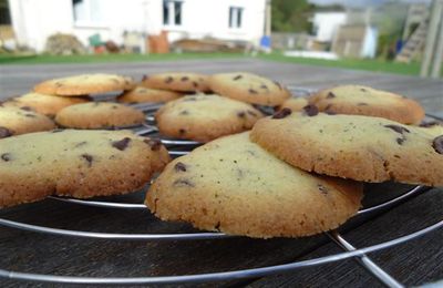 Cookies à la menthe fraîche et chocolat