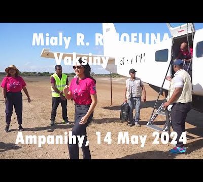 Mialy Rajoelina nanomboka ny fanaovana vaksiny Polio. Ampanihy 14 may 2024