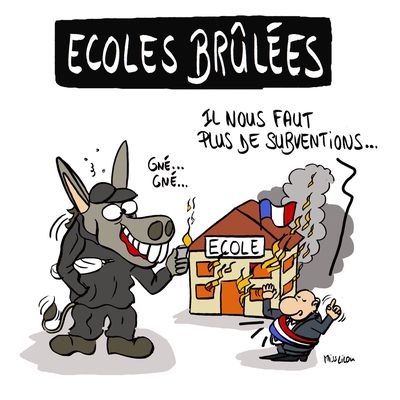 Ecoles brûlées, subventions doublées !