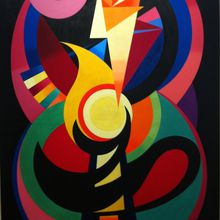 Auguste Herbin, Synchromie en noir, 1938. 