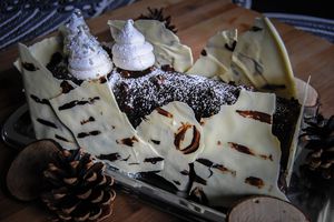 Buche de noël à la crème de marron 