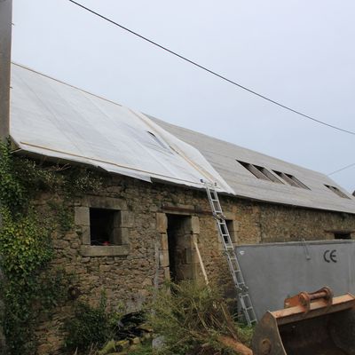 pose du film sous toiture