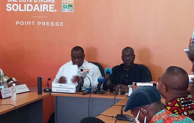 POINT DE PRESSE DU RHDP DU 22 NOVEMBRE 2020 / RHDP PRESS BRIEFING OF NOVEMBER 22nd, 2020