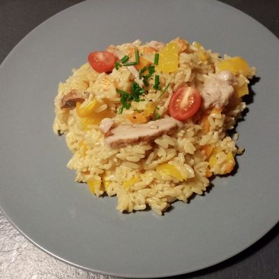 Riz aux poivrons et carottes au cookéo