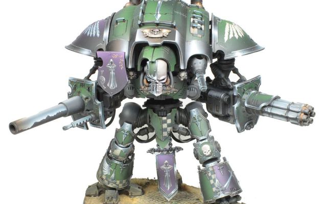 Commission painting: Imperial knight warden, Dark Angels
