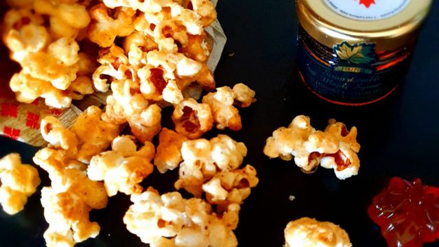 Pop corn au caramel d'érable