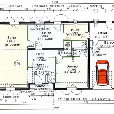 Plan du Rez de Chaussée