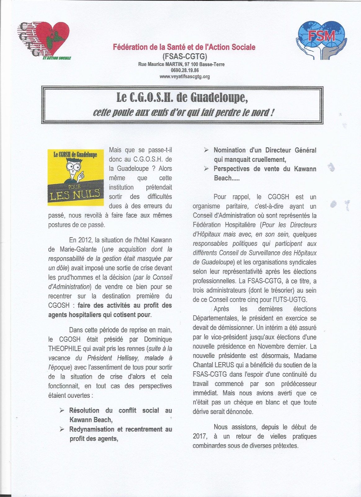 Retour Sur Le C G O S H De Guadeloupe Afin Que Nul N Ignore Veyatif