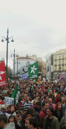 Société - Inédit - Manifestation à Madrid, Puerta del Sol - Septembre 2012