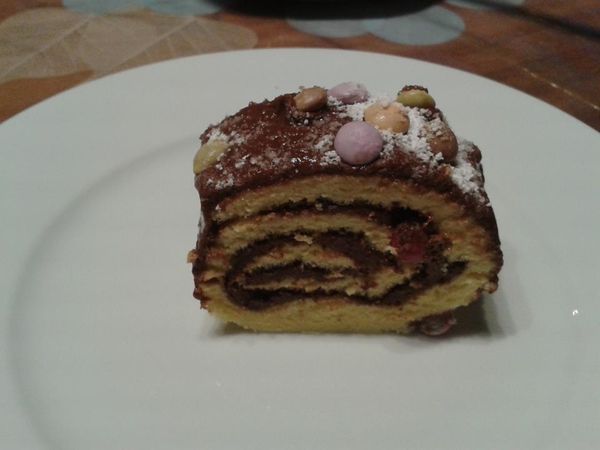 Gateau roulé Nutella smarties