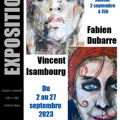 Fabien Dubarre et Vincent Isambourg exposent à la Galerie de l'Atelier en septembre 2023