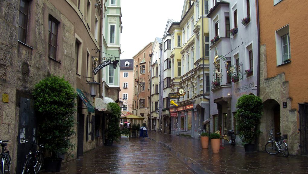 Innsbruck en travaux et sous la pluie