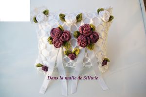 coussins d'alliances au crochet