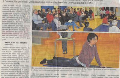 "Axiom, l'atout yoga pour soigner le mal de dos" - Ouest-France