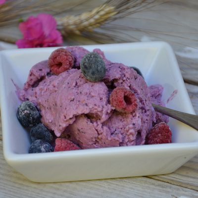 Frozen yogurt framboises/myrtilles