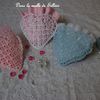 pochettes en forme de coeur au crochet