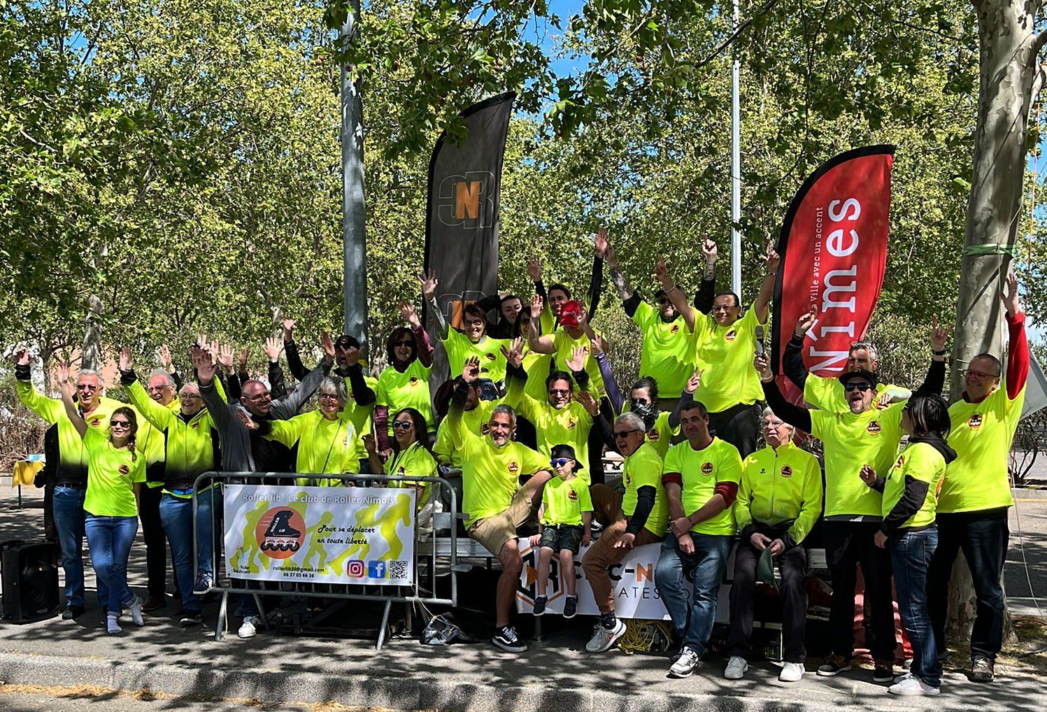 roller-nimes, club, sport, patinage, yellow-skatecross