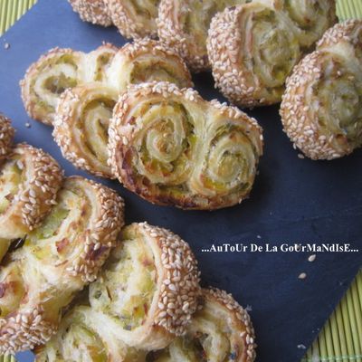 Palmiers salés en croute de sésame