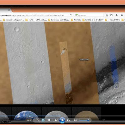 Mars encore une étrange disparition d'image sur google maps space mars