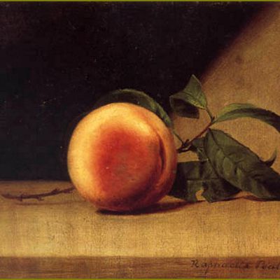 Fruits d'été par les peintres -  Raphaelle Peale (1774-1825) Nature morte avec une pêche