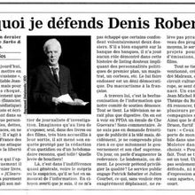 Guy Bedos soutient Denis Robert (article dans le JDD)