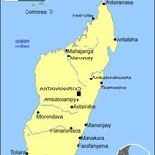 Carte géographique et touristique de Madagascar, Antananarivo. Géographie de Madagascar