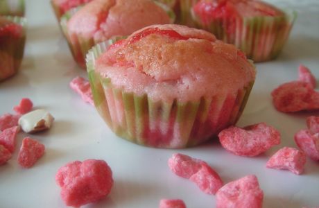 Muffins moelleux pêches / pralines