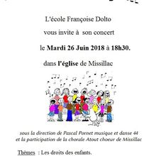 Mardi 26 juin 2018 : La chorale de l'école F. Dolto