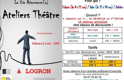 Ateliers Théâtre et création Danse/Théâtre