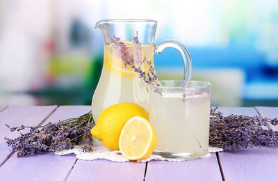 Dessert chic , Recette limonade de lavande