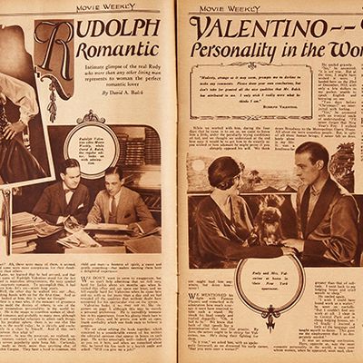 ARTICLE DE JOURNAL : "RUDOLPH VALENTINO - THE MOST ROMANTIC PERSONALITY IN THE WORLD TODAY"