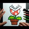 Como dibujar una planta carnivora paso a paso - Videojuegos Mario