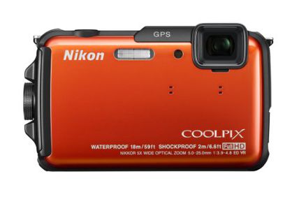 Cheapers Nikon COOLPIX AW110 16 MP Waterproof Digital Camera with Built-In Wi-Fi (Orange) SalePrices
