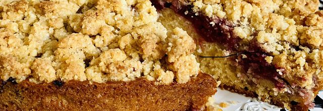 Crumble cake coco framboises