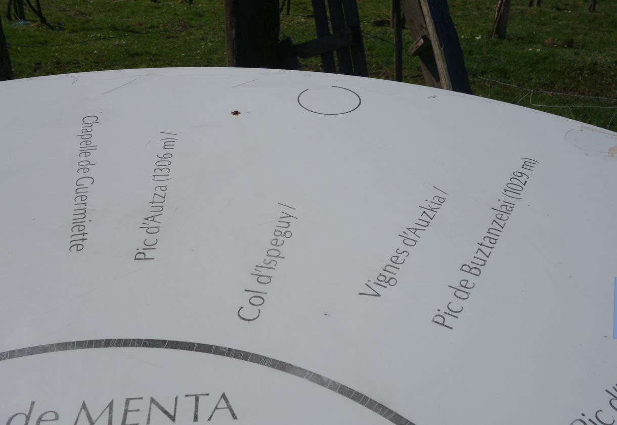 Table d'orientation Irouléguy ( Pyrénées-Atlantiques 64 ) A