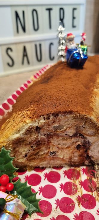 Bûche Tiramisu sans cuisson