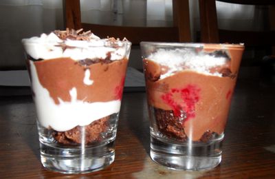 Verrine de macarons ratés aux framboises