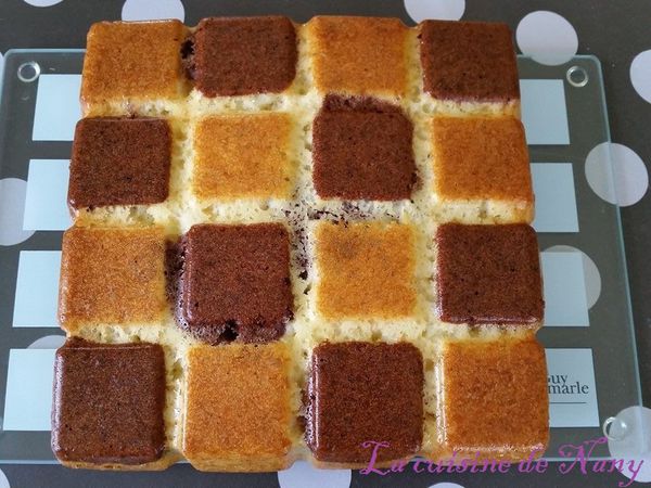 Gâteau au yaourt facon damier