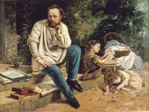 Portrait de Pierre-Joseph Proudhon en 1853, 1865, huile sur toile, 147x198cm, Petit Palais, Paris