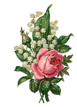 Muguet - Rose - Fleurs - 1er mai - Bonheur - Gif scintillant - Gratuit