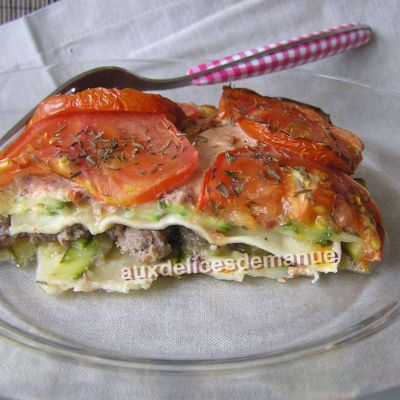 lasagnes courgette et tomate au boeuf -LIGHT-