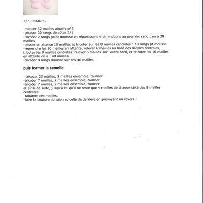 SAL au tricot pour les prémas LES CHAUSSONS