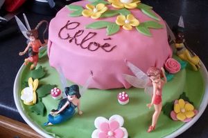 Gâteau d'anniversaire Fée Clochette