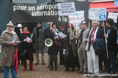 Manif de droite pour un aéroport à Notre Dame de la Baule